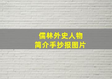 儒林外史人物简介手抄报图片