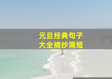 元旦经典句子大全摘抄简短