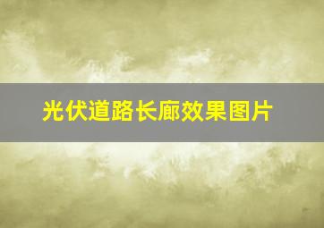 光伏道路长廊效果图片