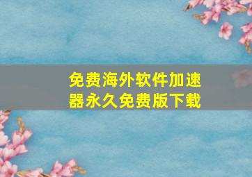 免费海外软件加速器永久免费版下载