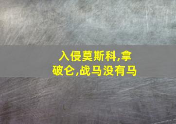 入侵莫斯科,拿破仑,战马没有马