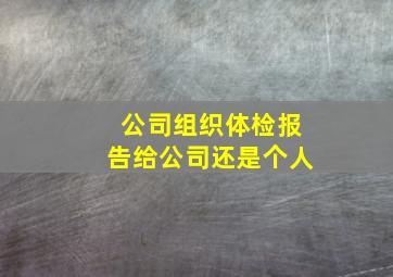 公司组织体检报告给公司还是个人