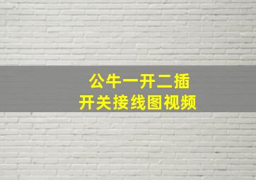 公牛一开二插开关接线图视频