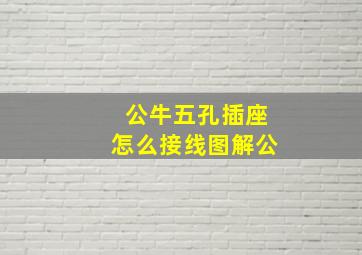 公牛五孔插座怎么接线图解公