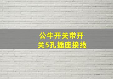 公牛开关带开关5孔插座接线