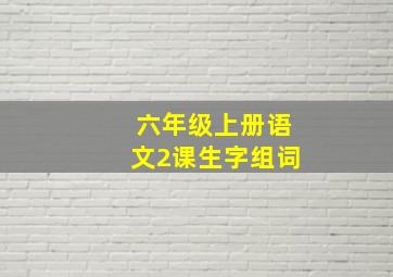 六年级上册语文2课生字组词