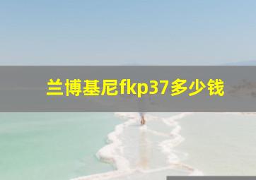 兰博基尼fkp37多少钱