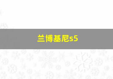 兰博基尼s5