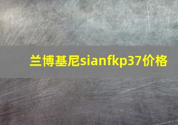 兰博基尼sianfkp37价格