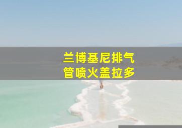 兰博基尼排气管喷火盖拉多