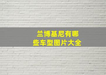 兰博基尼有哪些车型图片大全