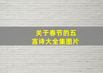 关于春节的五言诗大全集图片