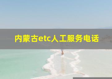 内蒙古etc人工服务电话