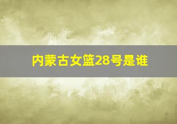 内蒙古女篮28号是谁