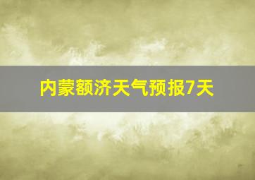 内蒙额济天气预报7天