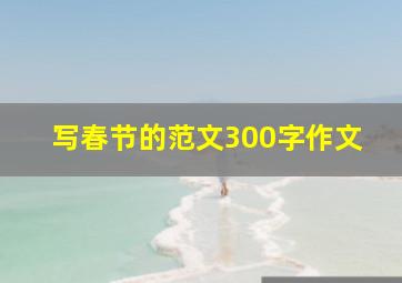 写春节的范文300字作文