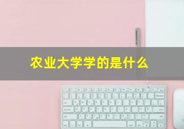 农业大学学的是什么