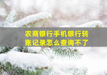 农商银行手机银行转账记录怎么查询不了