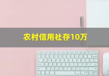 农村信用社存10万