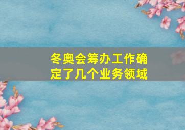 冬奥会筹办工作确定了几个业务领域