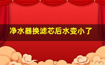 净水器换滤芯后水变小了