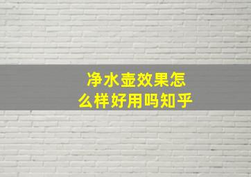 净水壶效果怎么样好用吗知乎