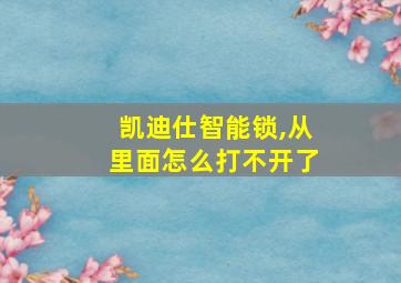 凯迪仕智能锁,从里面怎么打不开了