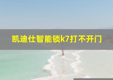 凯迪仕智能锁k7打不开门