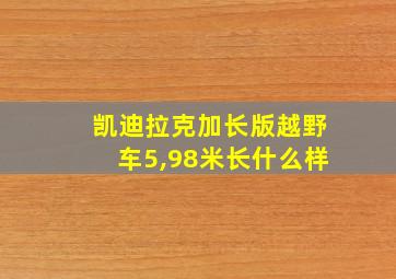 凯迪拉克加长版越野车5,98米长什么样