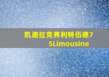 凯迪拉克弗利特伍德75Limousine