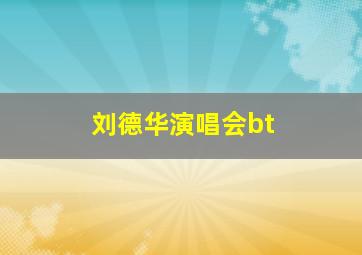 刘德华演唱会bt