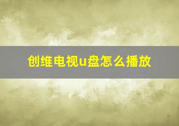 创维电视u盘怎么播放