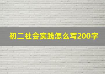 初二社会实践怎么写200字