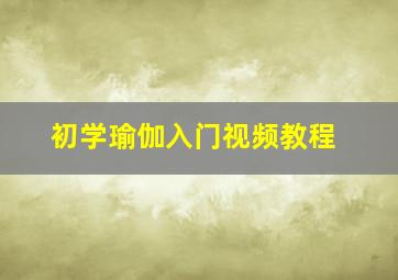 初学瑜伽入门视频教程