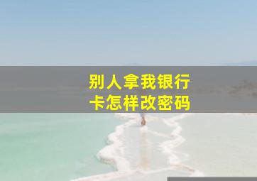 别人拿我银行卡怎样改密码