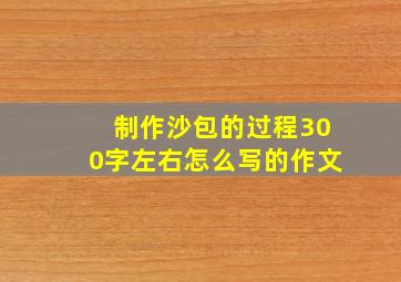 制作沙包的过程300字左右怎么写的作文