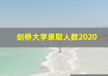 剑桥大学录取人数2020