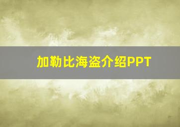 加勒比海盗介绍PPT