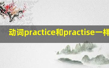 动词practice和practise一样吗