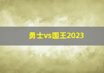 勇士vs国王2023