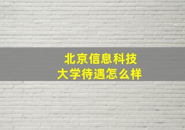 北京信息科技大学待遇怎么样