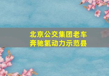 北京公交集团老车奔驰氢动力示范县