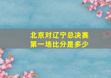 北京对辽宁总决赛第一场比分是多少