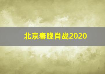 北京春晚肖战2020