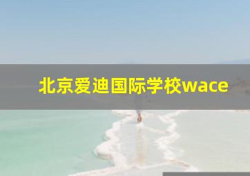 北京爱迪国际学校wace