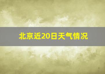 北京近20日天气情况