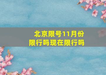 北京限号11月份限行吗现在限行吗