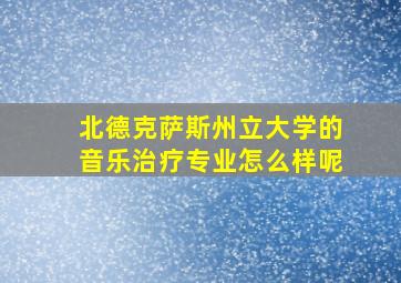 北德克萨斯州立大学的音乐治疗专业怎么样呢