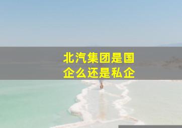 北汽集团是国企么还是私企