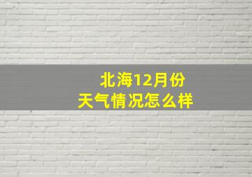 北海12月份天气情况怎么样